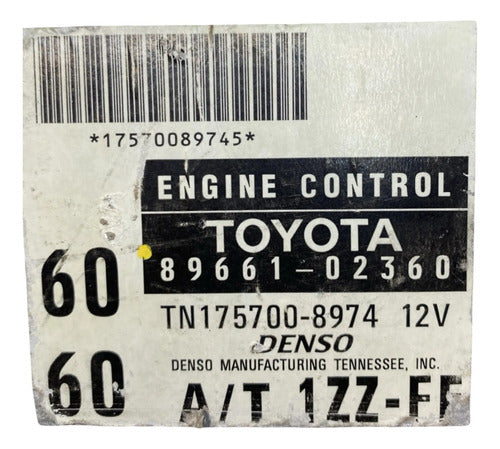 Computadora Toyota Corolla 1.8l 1998-1999 89661-02360