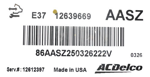 Computadora Chevrolet Impala 3.5l 07-12 12639669 (aasz)