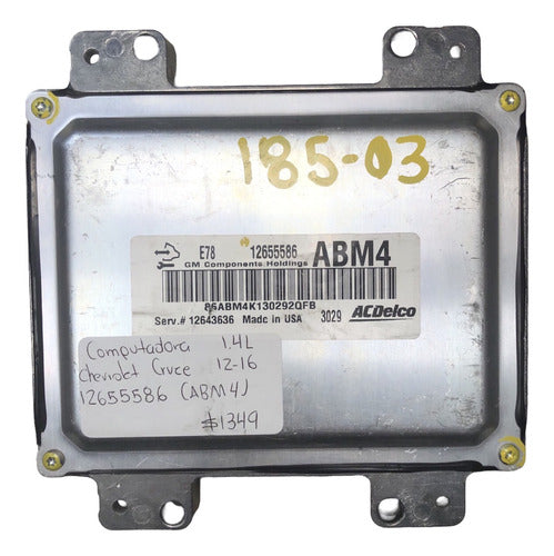 Computadora Chevrolet Cruze 1.4l 12-16 12655586 (abm4)