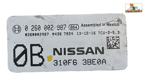 Modulo Tcm Nissan Sentra 1.8l A/t 13-19 310f6 3be0a (0b)
