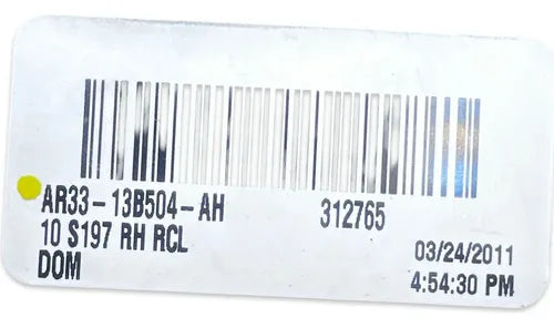 Calavera Rh Ford Mustang 10-12 Ar33-13b504-ah Derecho/pasajero Negro