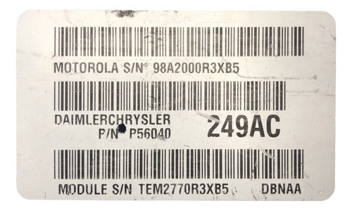 Computadora Dodge Durango 4.7l 2001 P56040249ac