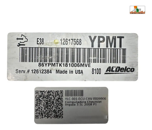 Pcm Computadora Chevrolet Impala 3.5l 2008 P1