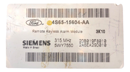 Modulo De Alarma Ford Fiesta 1.6l M/t 02-08 4s65-15604-aa