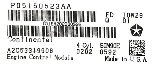 Pcm Computadora Jeep Compass 2.4l 2007-2010 P05150523aa P1