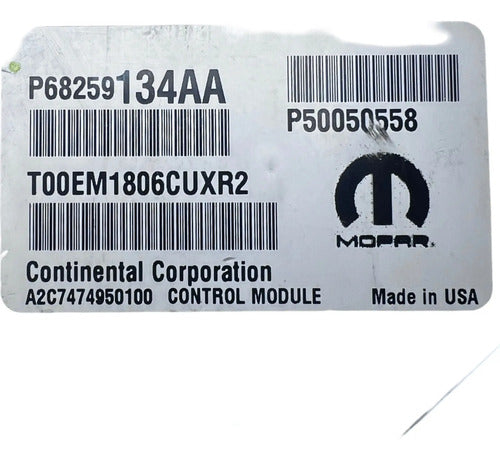 Pcm Computador Dodge Dart 2.0l 2016 P68259134aa P2