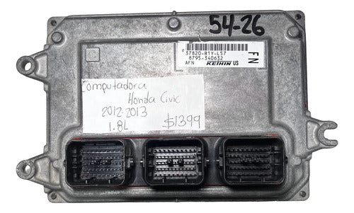 Pcm Computadora Honda Civic 1.8l 12-13 37820-r1y-l57 (fn) P1