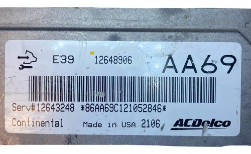 Pcm Computadora Buick Verano 2.4l 2012 12648906 (aa69)