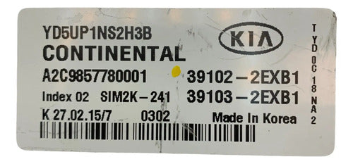 Pcm Computadora Kia Forte 1.8l 2015 39102-2exb1