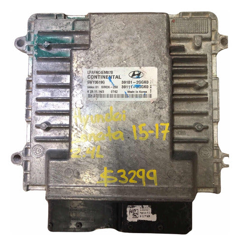 Computadora Hyundai Sonata 2.4l 2015-2017        39101-2ggk0