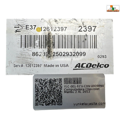Pcm Computadora Chevrolet Malibu 2.4l 2012