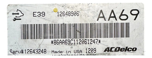 Computadora  Chevrolet Impala 3.6l 2012 12648906 (aa69)