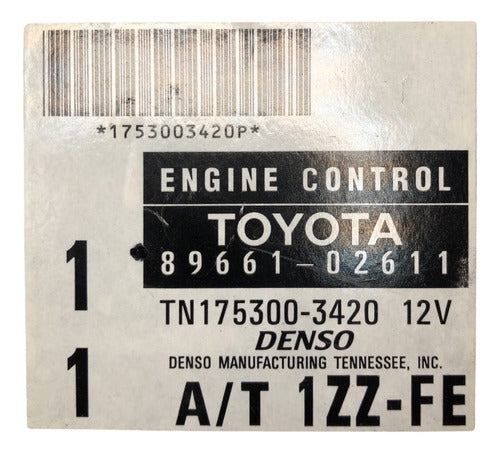 Computadora Toyota Corolla 1.8l 99-00 89661-02611
