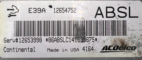 Computadora Buick La Crosse 3.6l A/t 13-15 12654752 (absl)