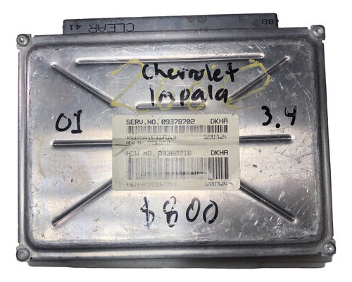 Computadora Chevrolet Impala 3.4l 1999-2003 09378702