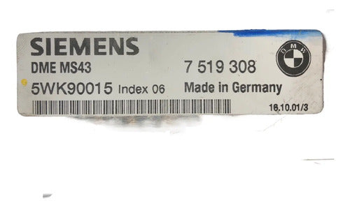 Pcm Computadora Bmw 325i 3.0l 2002-2003 5wk90015 P3