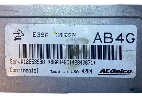 Pcm Computadora Buick Regal 2.0l 13-16 12663374 (ab4g)