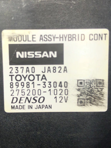 Computadora Nissan Altima Hibrido 08-09 2.5 A/t 89981-33040