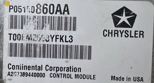 Computadora Dodge Avenger 2.4L A/t 2014 P05150860AA