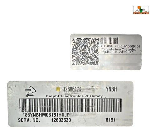 Computadora Chevrolet Impala 3.5l 2006 12606474 (ynbh) P18
