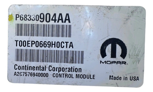 Pcm Computadora Dodge Charger 3.6l A/t 2019 P68330904aa P1