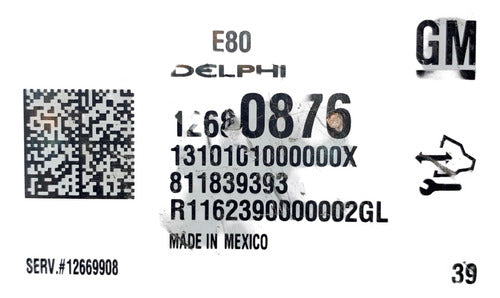 Computadora Chevrolet Malibu 1.5l 2017 12680876 (gm)
