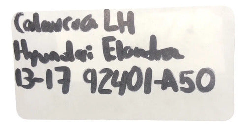 Calavera Lh Hyundai Elantra 13-17 92401-a50 Izquierdo/conductor Rojo