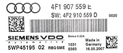 Pcm Computadora Audi A6 3.2l 06-08 4f1 907 559 E P2