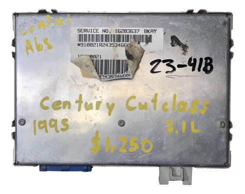 Modulo Abs Oldsmobile Cutlass 1995 3.1l 16203637 (bkay)