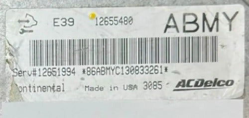 Computadora  Chevrolet Impala 3.6l 12-13 12655480 (abmy)