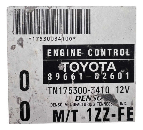 Pcm Computadora Toyota Corolla 1.8l M/t 1999 89661-02601