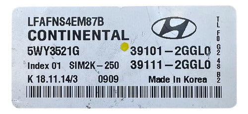 Pcm Computadora Hyundai Sonata 2.4l 15-19 39101-2ggl0