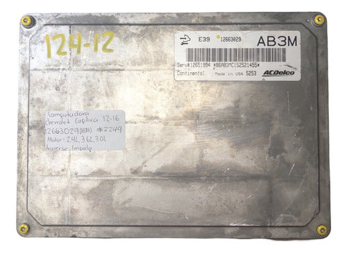 Computadora Chevrolet Captiva 12-16 12663029 (ab3m)