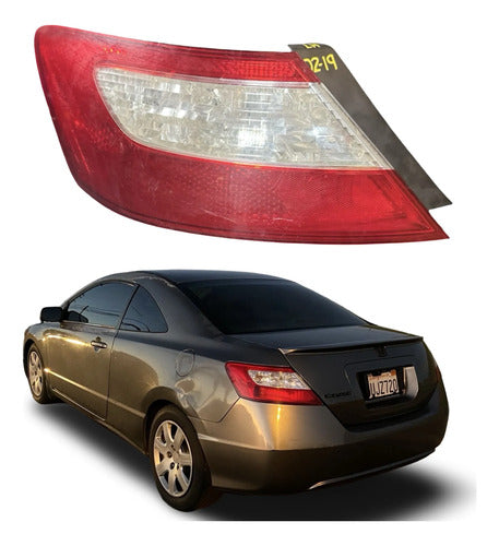 Calavera Lh Original Honda Civic Coupe 2006-2011 Izquierdo/conductor Rojo