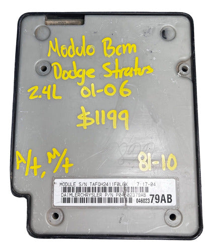 Módulo Bcm Dodge Stratus 2.4l 2001-2006 P04602379ab