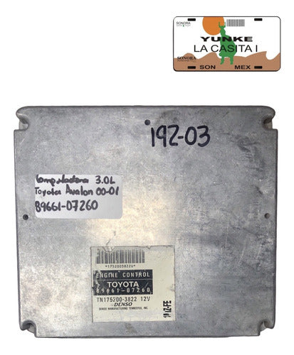 Computadora Toyota Avalon 3.0l 00-01 89661-07260