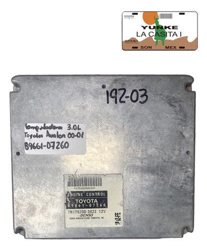 Computadora Toyota Avalon 3.0l 00-01 89661-07260