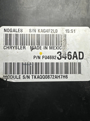 Caja De Fusibles Dodge Avenger 2.4l 2011-2014