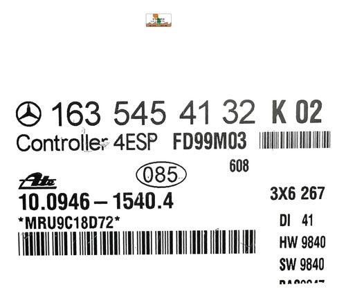 Modulo De Encendido Mercedes Benz Ml320 3.2l 1999 163 545 41