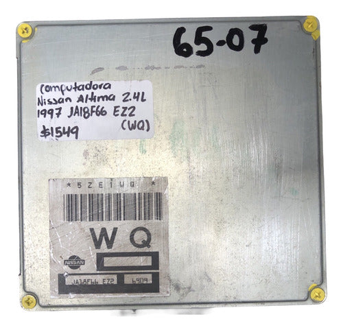 Computadora Nissan Altima 2.4l 1997 Ja18f66 Ez2 (wq)
