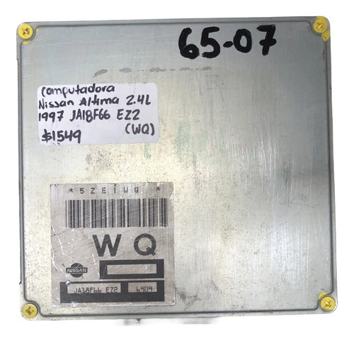 Computadora Nissan Altima 2.4l 1997 Ja18f66 Ez2 (wq)