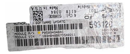 Pcm Computadora Dodge Caliber 2.0l 07-10 P05094946ai
