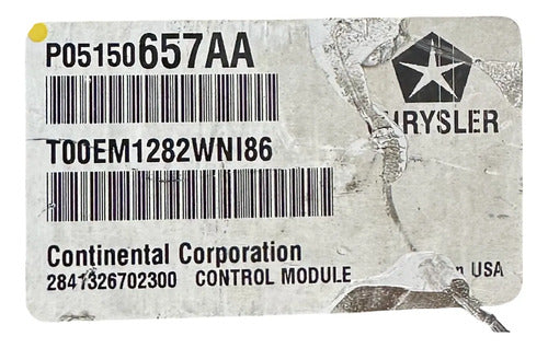 Computadora Chrysler Town & Country 3.6l 11-12 P05150657aa
