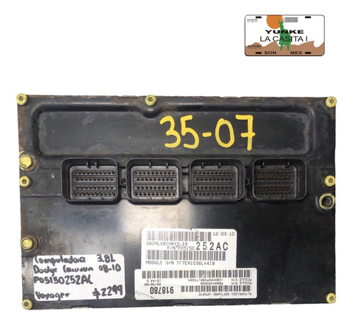 Computadora Dodge Caravan 3.8l 08-10 P05150252ac