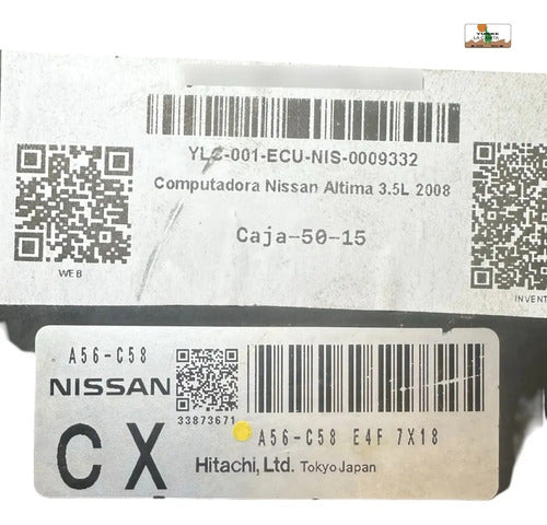 Computadora Nissan Altima 3.5l 2008 A56-c58 E4f (cx)