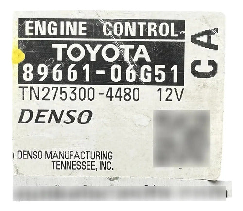 Computadora Toyota Camry 3.5l 08-09 89661-06g51 (ca)