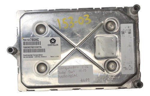 Pcm Computadora Dodge Dart 2.0l 2014-2015 P05150780ac