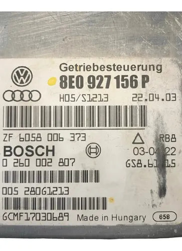 Modulo Tcm Audi A4 1.8l A/t 02-05 8e0 927 156 P