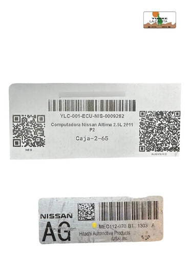 Computadora Nissan Altima 2.5l 2011 Mec112-070 (ag) P2