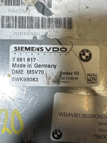 Pcm Computadora Bmw 325i 3.0l 06-09